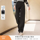 香影深灰色水洗牛仔褲女高腰2025冬季新款梨型身材寬松窄版直筒褲 深灰 M
