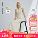 朗姿【海馬體合作款】朗姿25三醋酸Basic衣櫥輕禮服連衣裙夏新款長(cháng)裙 白色 M