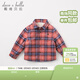 戴維貝拉（DAVE＆BELLA）加絨格子女童襯衣兒童襯衫男童長(cháng)袖上衣秋冬打底衫寶寶冬季中大童 英格蘭格 90 cm(3Y(建議身高80-90cm))