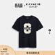 蔻馳（COACH）奧萊男士夏季VARSITY圖案印花經(jīng)典舒適短袖T恤 海軍藍色 S