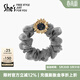 She's茜子梵高向日葵原創(chuàng  )仿水晶發(fā)圈頭繩馬尾發(fā)繩頭飾女皮筋生日禮物女 灰色M0