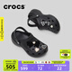 CROCS卡駱馳厚底云朵洞洞鞋時(shí)尚百搭老爹鞋戶(hù)外沙灘鞋一腳蹬|206750 黑色-001(含智必星) 38 (240mm)