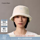 Calvin KleinJeans男女情侶美式復古ck仿羊羔絨潮流漁夫帽 QYJ-牛乳白 均碼