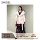 SNIDEL【精英衣櫥】毛領(lǐng)連帽腰帶中長(cháng)款毛呢外套SWNC254157 象牙白 均碼 （F）