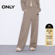 ONLY2025秋季新款休閑簡(jiǎn)約高腰舒適寬松直筒褲休閑褲女|12511D003 E13 棕褐色 S (160) 64A
