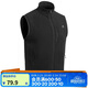 迪卡儂男士秋冬馬甲MH120戶(hù)外保暖搖粒絨拉鏈背心黑色XL 1406397
