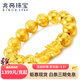 兆亮黃金手鏈男士3D硬金貔貅手鏈足金手鏈轉運珠手串 送男友新年禮物 單貔貅+（15顆-17顆）金珠  約21克