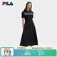 FILA斐樂(lè )官方女子連衣裙夏時(shí)尚休閑簡(jiǎn)約修身短袖連身裙