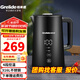 格來(lái)德（Grelide）燒水壺保溫316L不銹鋼恒溫電熱水壺可多段控溫電水壺家用大容量熱水壺LED大屏數顯無(wú)縫一體煮水壺 1.7L D2217E黑-316L不銹鋼-可控溫