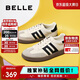 百麗復古拼色德訓鞋新款百搭簡(jiǎn)約運動(dòng)休閑鞋B2614AM5 米白 37