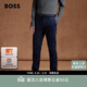雨果博斯BOSS【經(jīng)典款】男士彈力棉緞面材質(zhì)錐形休閑褲 404-深藍色 M （3132）