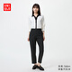 優(yōu)衣庫常規款女裝彈力九分褲/商務(wù)通勤西褲褲子482166 482168 482166/09黑色 M