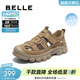 百麗鏤空透氣休閑涼鞋男商場(chǎng)同款戶(hù)外沙灘鞋8UR01BL5 卡其色 40 (250mm)