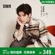 森馬（Semir）王安宇|商場(chǎng)同款|毛呢外套男冬格子襯衫25復古上衣101725118103