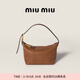 MiuMiu【禮物】繆繆女士Nappa羊皮革迷你手提包單肩包 橡木色