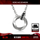 IDEAGEMER邊天揚同款 莫比烏斯環(huán)項鏈男士高級感痞帥吊墜生日禮物送男友 黑鉆莫比烏斯環(huán)項鏈【55+5CM】