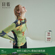 日著(zhù)趣雪怪印花長(cháng)袖t恤女2025年新款設計感修身流行打底衫薄上衣 雪蓮綠 L