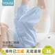 優(yōu)奇嬰兒防蚊褲夏季薄款寶寶睡褲夏天空調服冰絲長(cháng)褲純棉男童燈籠褲子 藍色【純棉透氣】 73