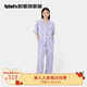 野獸派家居（tbh）JD限定 Z系列涼感針織防凸點(diǎn)家居服套裝夏季睡衣 短袖長(cháng)褲紫 XS