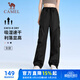 駱駝（CAMEL）速干工裝女褲戶(hù)外登山旅行休閑梭織長(cháng)褲 J25BAYL6079 幻影黑 L