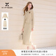 香影法式鏤空針織上衣套裝裙女2025冬季新款流蘇半身裙氣質(zhì)兩件套 淺卡其 S