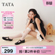 他她（TATA）超?，旣愓湫锛拘驴顝凸艤\口小皮鞋女鞋單鞋7H020AA5 黑珍珠（平跟款）-7H020 38
