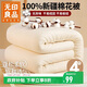 無(wú)印良品100%新疆棉花被子棉絮蓋被墊被褥子秋冬四季純棉胎被芯4斤150x200