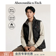 Abercrombie & Fitch美式舒適菱格LOGO拉鏈羽絨背心馬甲上衣25秋冬男裝132-5207 黑色 M (180/100A)