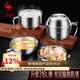 三四鋼?飯盒泡面碗不銹鋼帶蓋飯碗食品級食堂成人快餐杯碗學(xué)生個(gè)人專(zhuān)用 [316L]大飯碗+湯杯（無(wú)菜格）
