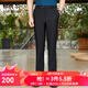 雅戈爾（YOUNGOR）西服褲男西裝褲TR褲褲子親膚順滑垂順西褲新品 黑色 33 82A