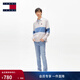 TOMMY JEANS26春夏新款男裝休閑美式潮流復古淺藍色水洗修身微彈牛仔褲 牛仔藍1AB 36