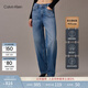 Calvin KleinJeans四季款女士美式潮流復古風(fēng)ck純棉藍色洗水慵懶寬松牛仔褲 1EU-牛仔藍 26