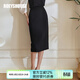 ROEYSHOUSE羅衣新款女裝夏季知性黑修身半身裙OL氣質(zhì)裙子08489 黑色 L