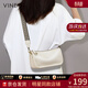 viney新款牛皮斜挎包包女包輕奢腋下包品牌生日禮物送女友老婆 【米白色】高檔實(shí)用洋氣餃子包 時(shí)尚ck風(fēng)百搭休閑小眾單肩小包
