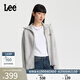 Lee舒適版高領(lǐng)拉鏈雙色混色效果女長(cháng)袖毛衣開(kāi)衫休閑LWT010878209 灰色 M