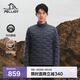 伯希和（Pelliot）輕量羽絨服男800蓬保暖TORAY AIRTASTIC沖鋒衣內膽115308001灰L