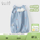 戴維貝拉（DAVE＆BELLA）夏款新品新生兒服裝嬰兒連體衣女寶寶哈衣 天藍色DBW14173-2A 90cm （建議身高80-90cm）