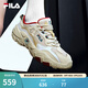 FILA 斐樂(lè )官方老爹鞋男女情侶鞋減震跑步鞋運動(dòng)鞋掠奪者 2 【女款】米色/雨霧灰-AN 37.5