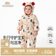 英氏（YEEHOO）嬰兒羽絨連體衣秋冬加厚保暖新生兒外出服寶寶連帽超韌絨羽絨冬季 叢林小熊 73 cm （建議6-9個(gè)月）