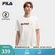FILA馬上起飛斐樂(lè )情侶短袖上衣男2026春新年紅色本命年半袖T恤女 云菇白-WT M 170/92A/M