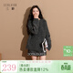 三彩2025冬季新款復古慵懶針織衫寬松保暖花朵裝飾圓領(lǐng)套頭毛衫S 深邃灰 M 160/84A