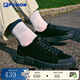 FILA FUSION斐樂(lè )潮牌帆布鞋男鞋拼接時(shí)尚黑色板鞋男情侶時(shí)尚帆布鞋 黑/斑皮棕-BB 40