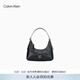 Calvin Klein女包優(yōu)雅小眾輕便通勤風(fēng)ck金屬老花字母牛皮革餃子包手拎包禮物