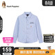 暇步士（Hush Puppies）童裝男童全棉長(cháng)袖襯衫春季兒童學(xué)院風(fēng)休閑襯衣 牛津色 160
