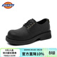 Dickies【明星同款】皮鞋休閑鞋復古英倫風(fēng)工裝鞋情侶款 黑色 42