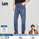 Lee【張凌赫代言】25新品舒適錐形五袋款中藍色男牛仔褲A08178 中藍色 38