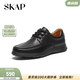 圣伽步（SKAP）皮鞋男士德比軟底英倫商務(wù)休閑鞋 深黑 42