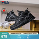斐樂(lè )（FILA）官方男鞋復古運動(dòng)鞋中幫加絨保暖TREK1S休閑鞋 黑-BF 42