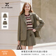 香影學(xué)院風(fēng)卡其西裝外套女2026春季新款輕職場(chǎng)通勤西服百褶裙套裝 卡其 S