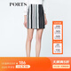 PORTS寶姿  新品商場(chǎng)同款女裝經(jīng)典LOGO提花包臀半裙SN8S018HFD060 白/黑色 M (6)